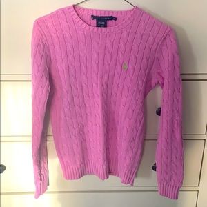 Ralph Lauren Pink Cable Knit Sweater